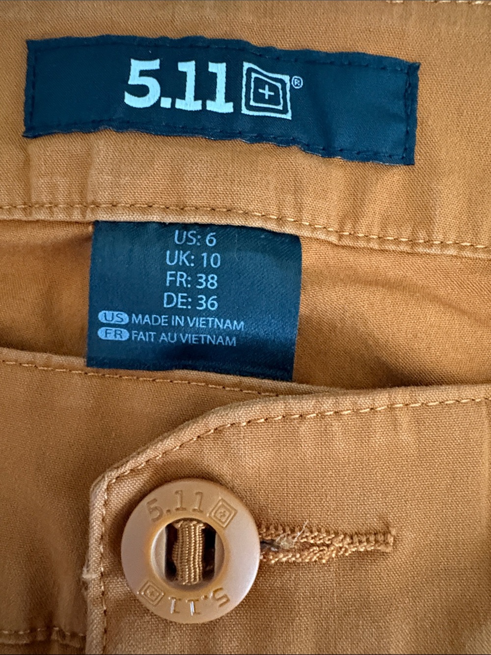 5.11 Tactical Nell Short 2.0 Roasted Barley Utility Hiking Shorts Size 6 NWOT - Picture 3 of 6